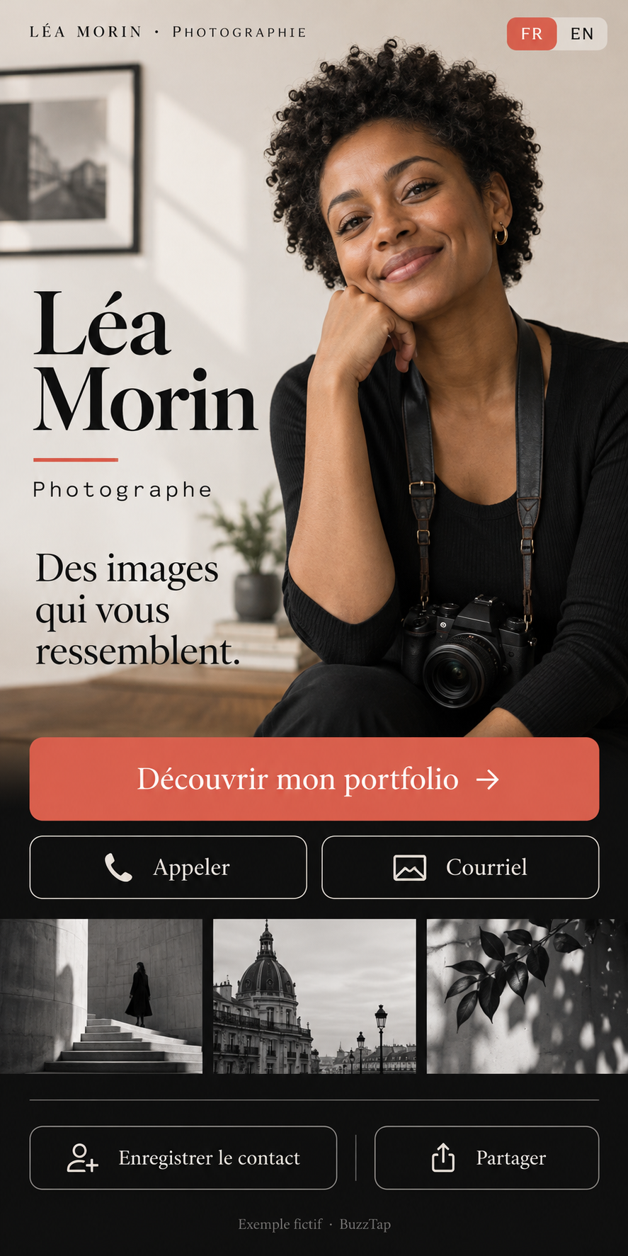 Carte · Photographe — Montrer son univers. Partager son portfolio.