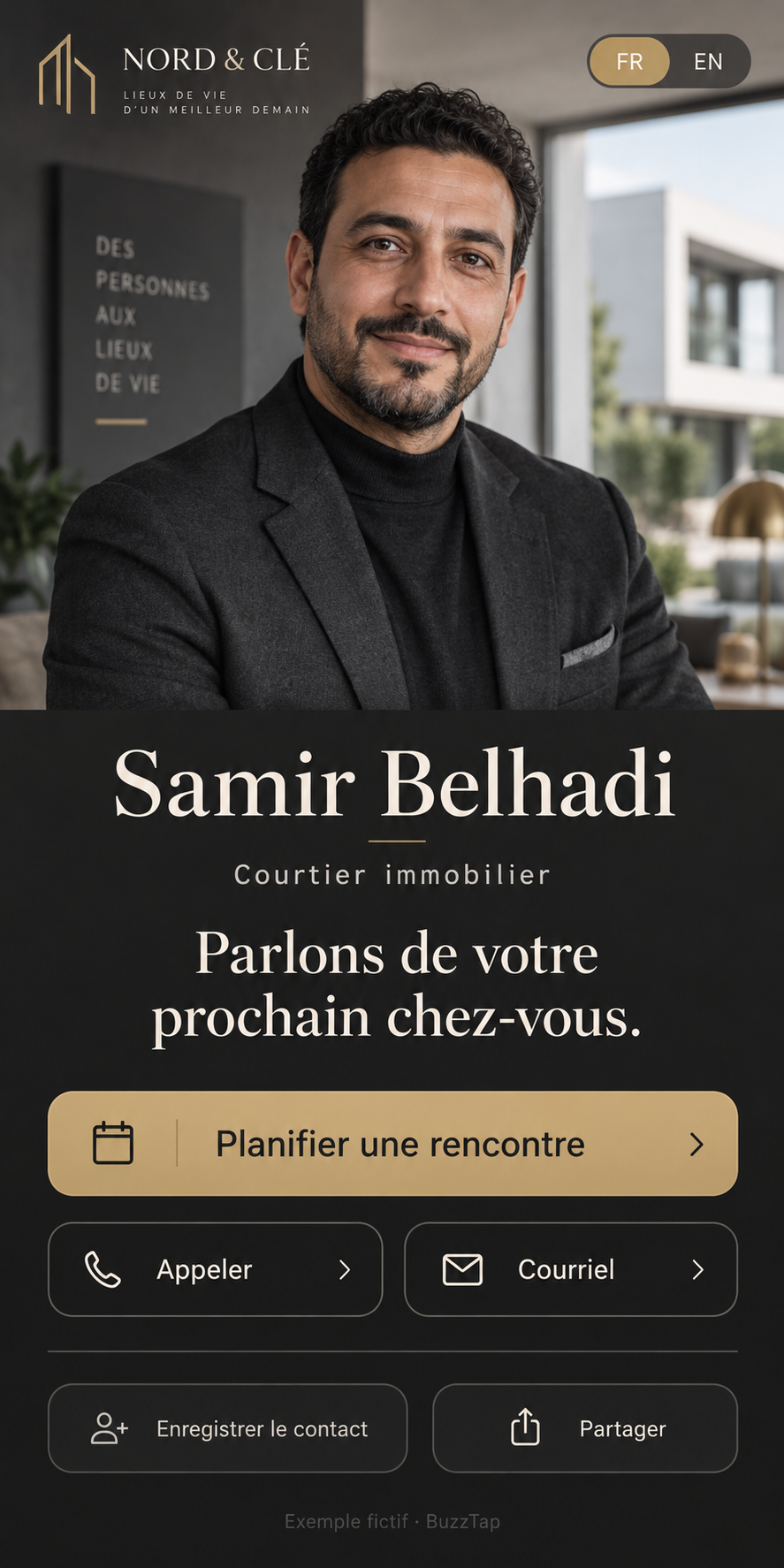 Carte · Courtier immobilier — Faire connaissance. Planifier une rencontre.