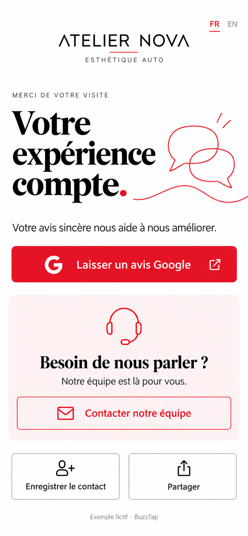 Avis Google — Inviter à laisser un avis. Rester à l’écoute.